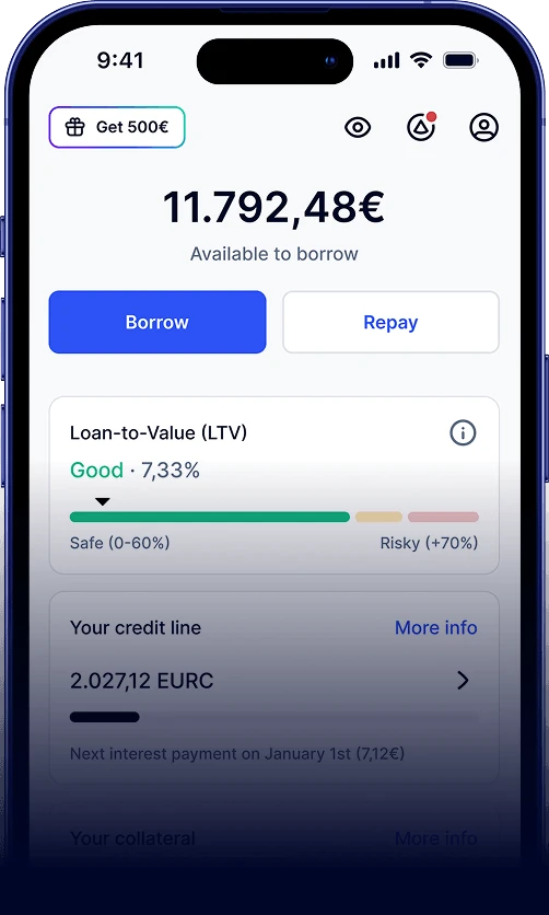 Rand Credit Line app screen