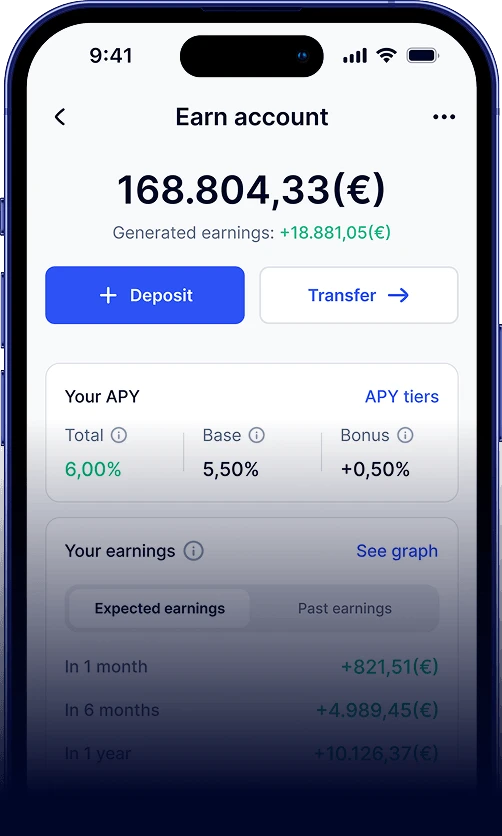 Rand Earn Account app screen