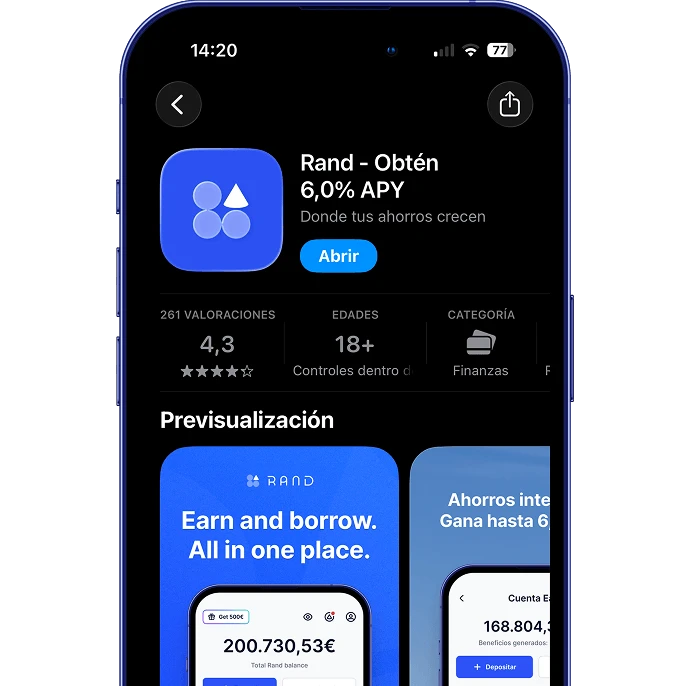 Rand app en el móvil