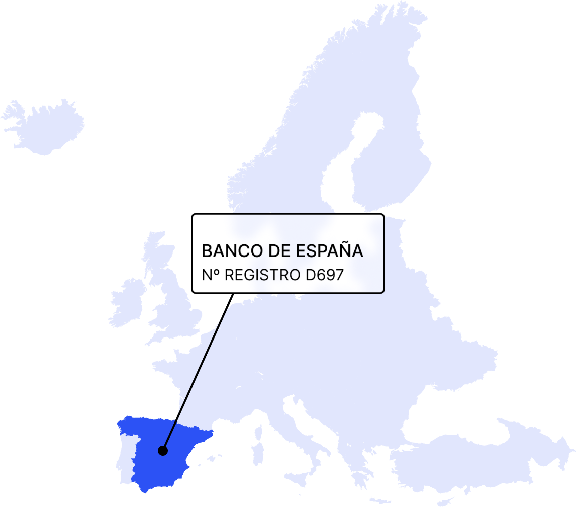 Mapa del registro del Banco de España
